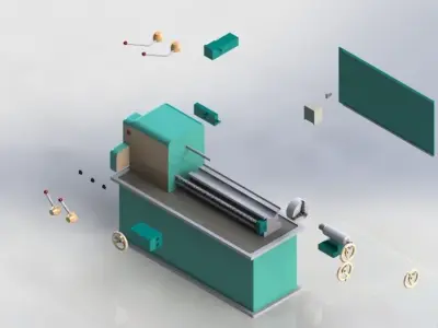 Lathe Machine 3D model