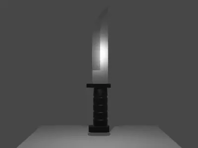 Tactical knife Low-poly 3D model 5