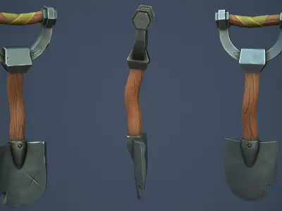 Stylzied Miner Pack Low-poly 3D model
