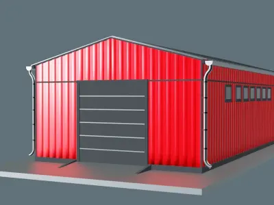 Warehouse hangar 3D model