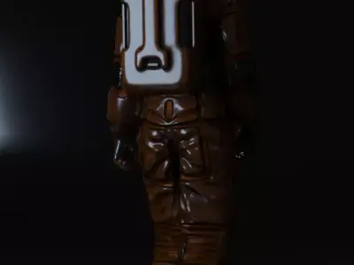Female astronaut 3D blender model-fully rigged and game ready Low-poly 3D model