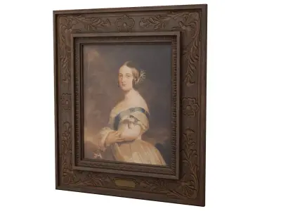 Art Frame - Antique Art Frame 3D Lowpoly model Low-poly 3D model