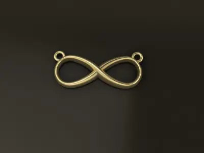Infinity Pendant MId Size 20mm Width 3D print model