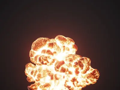 Animated Gasoline Explosion 3 3D model