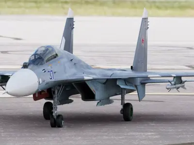 Russian Fighter Jet Sukhoi SU-30 SM Flanker H 3D model