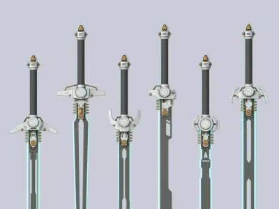 Scifi sword collection 3D Model Pack purchase