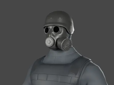 SOLDIER Low-poly 3D model Free low-poly 3D model