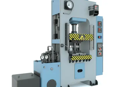 Industrial machine tool hydraulic press D2430 3D model