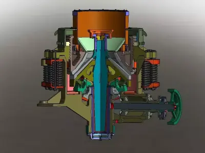 PYB-1200 Cone Crusher 3D 3D model