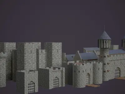 Castle constructor vol2 PBR Low-poly 3D model