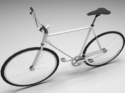 Bicycle Low-poly 3D model 16