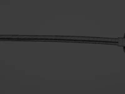 Katana samurai sword 3D model 3