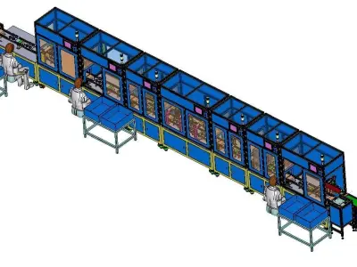 Fully automatic bulb assembly production line 3D model