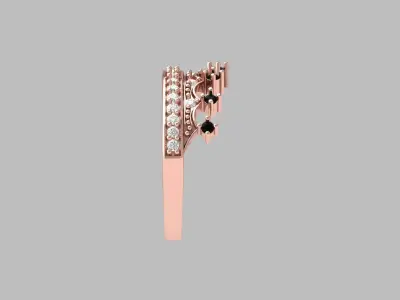 Crown Diamond Ring  3D print model get