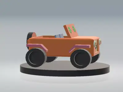 Cute Utility Truck Cartoon Style 3D Printable Model 3D print model purchase