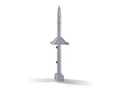 AGM-88 HARM Missile Low-poly 3D model