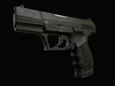 p99 lowpoly gun 3D model