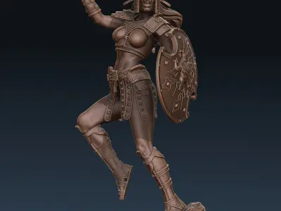 Amazon Warrior PRE-SUPPORTED 3D print model