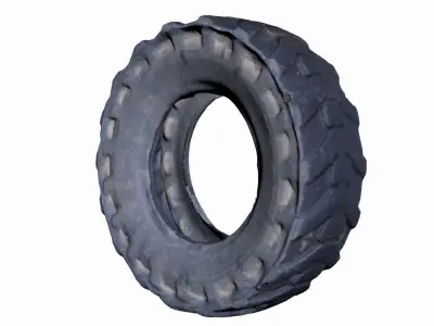 Truck Tire Low-poly 3D model
