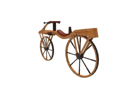 Draisine Bike Low-poly 3D model