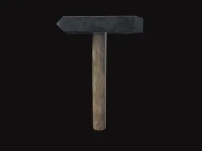 Medieval Hammer V01 Low-poly 3D model