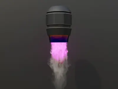 Simulated Sci Fi Thruster Engine Free low-poly 3D model