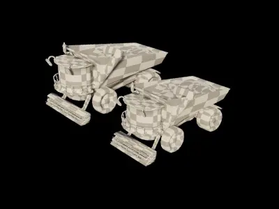 Harvester Stylized Low-Poly Low-poly 3D model