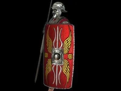 Roman armor all Low-poly 3D model