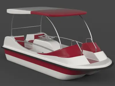 Fiberglass Pedal Boat 3D model