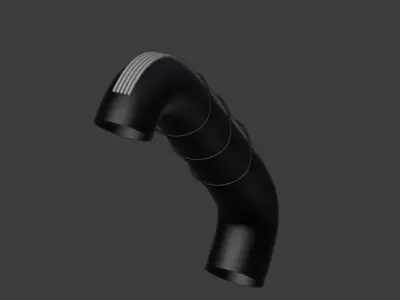 Cheaper PVC style snorkle 3D model