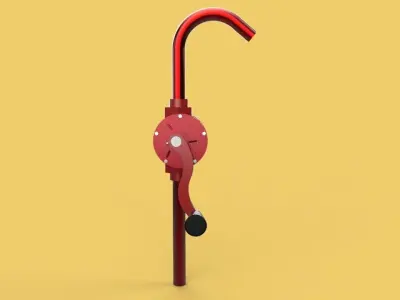 HAND ROTARY OIL DRUM PUMP FUEL BARREL 3D model