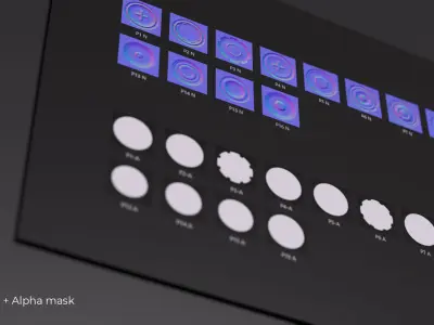 SCI-FI 16 Screw Decal Pack  Texture