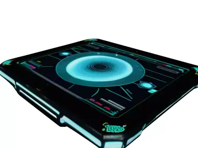 Futuristic Data Tablet Holographic 3D model