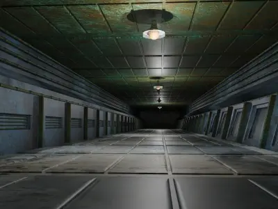 Underground Tunnel Low-poly 3D model