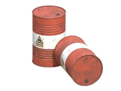 Old Barrel PBR Low-poly 3D model