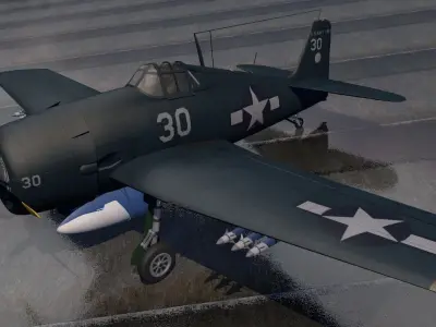 Grumman F6F-3 Hellcat 3D model
