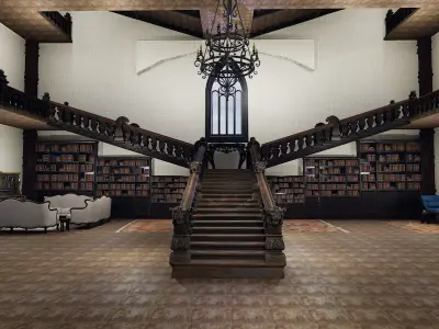 Victorian Grand Mansion Interior  Modular Environment Kit 3D model