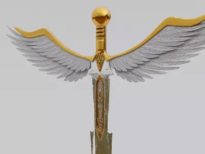 Angel sword Low-poly 3D model buy