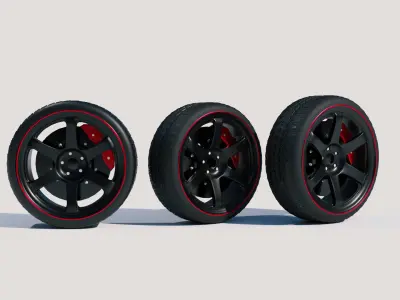 Rim and Tire 3D model by nikdox