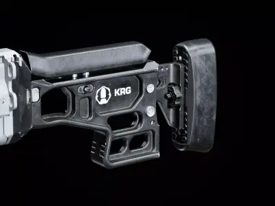 FN SCAR tactical stock Low-poly 3D model