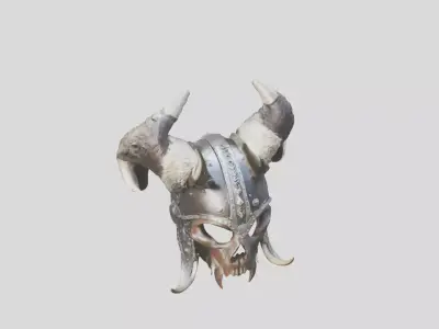 Horned Enig Helm Low-poly 3D model