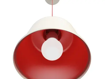 Vintage Lacreu Pendant Lamp 3D model