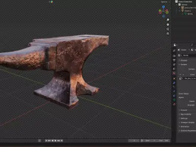Old Blacksmith Anvil Free low-poly 3D model