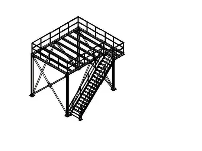 Steel structure 3D model