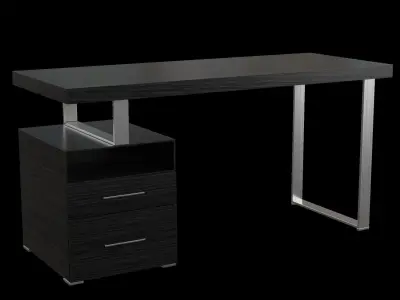 Desk Collection modern with two drawers Low-poly 3D model