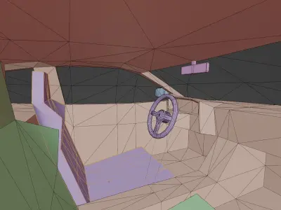 Low poly sports car Free low-poly 3D model