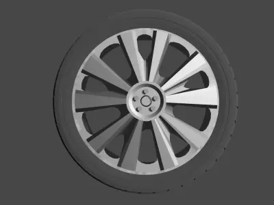 Rim and Tire for Sport Car Free 3D model