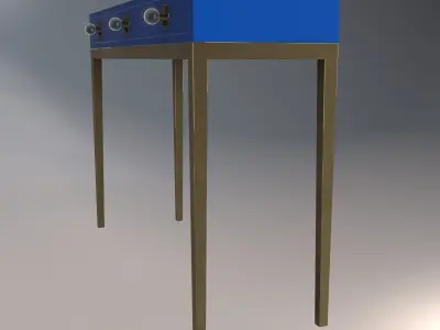 Channing Three-Drawer Console 3D model