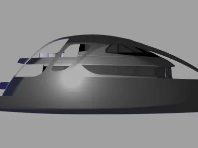 Catamaran boat 3D model