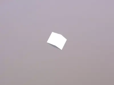 Cubee piece of paper in sky Free 3D model